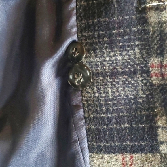Vintage Lizwear by Liz Claiborne Petites‎ Wool Blend Plaid Blazer Jacket - Picture 12 of 16